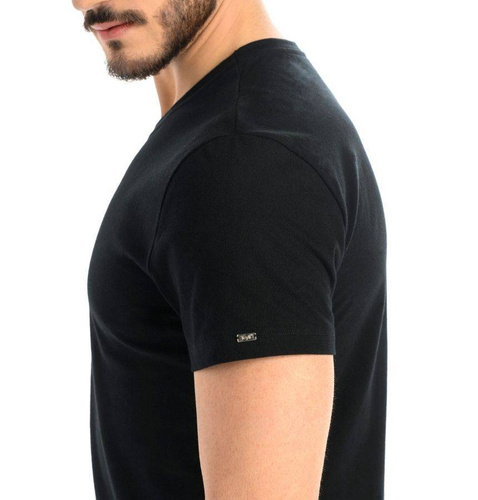 Teyli T-Shirt Męski Bawełniany Dany V- czarny