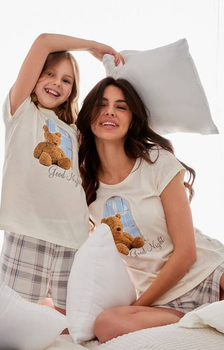 Piżama dziewczęca 787/105 788/105 Good Night Cornette ecru