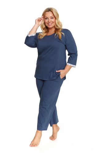 Piżama Damska Plus Size 7156 Doctor Nap - deep blue