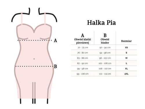 Halka nocna Pia DKaren - czerwony