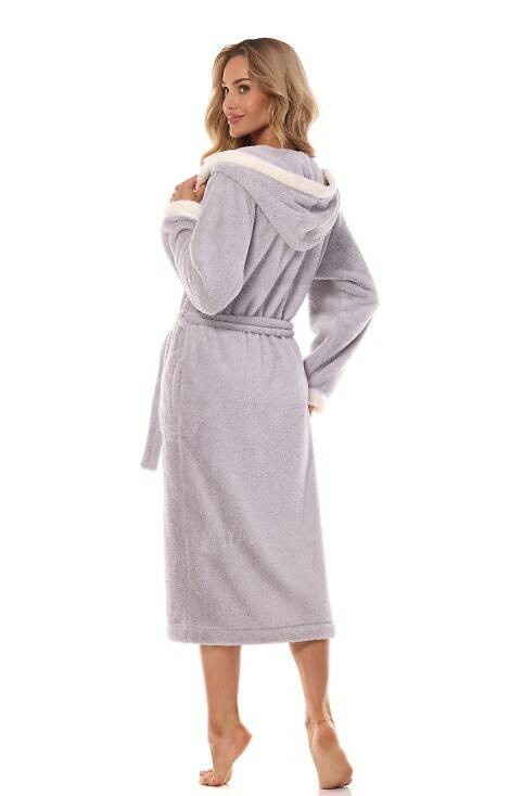 Długi Szlafrok Damski 2419 Tess L&L - crystal