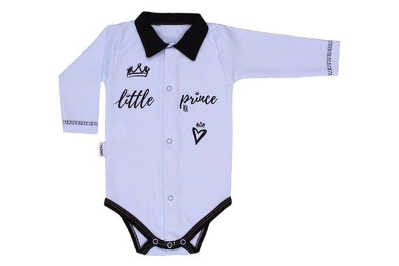 Body rozpinane z kołnierzykiem "LITTLE PRINCE" niebieskie