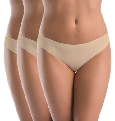 Figi damskie wielopak Elisa Teyli - beżowy