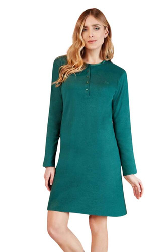 Koszula nocna rozpinana PC38108 Nottingham ciemny zielony