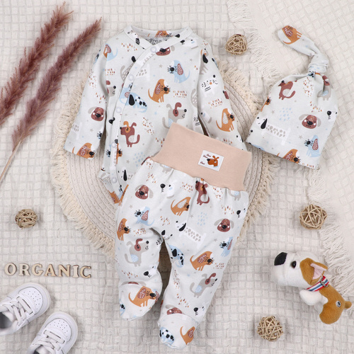 Body kopertowe z bawełny organicznej Psiaki Adventure Nini