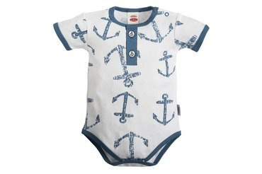 Body polo z krótkim rękawem "BLUE SEA"  Makoma biały
