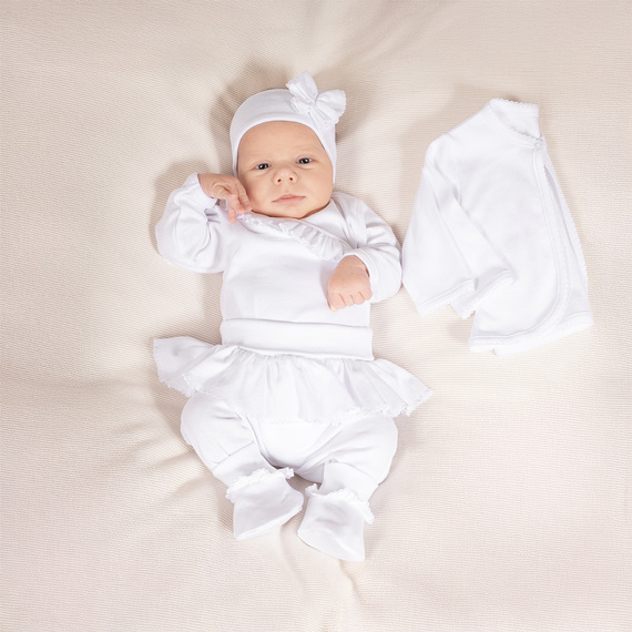 Komplet chrzcielny 5-częściowy 169061 Nicol - biały