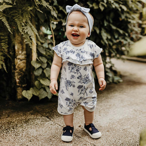 Rampers niemowlęcy Botanic Eevi - biały druk