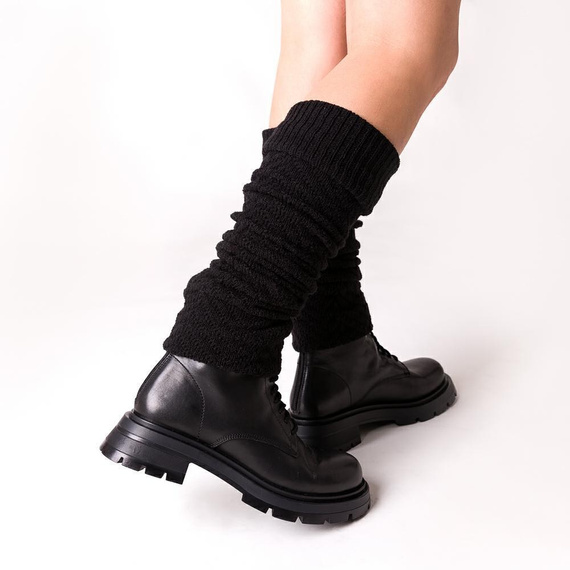 Art.095 Getry wełniane Steven -006 czarny