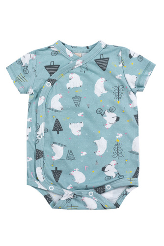 BOD.5378 Body z krótkim rękawem rozpinane Doctor Nap - ice blue