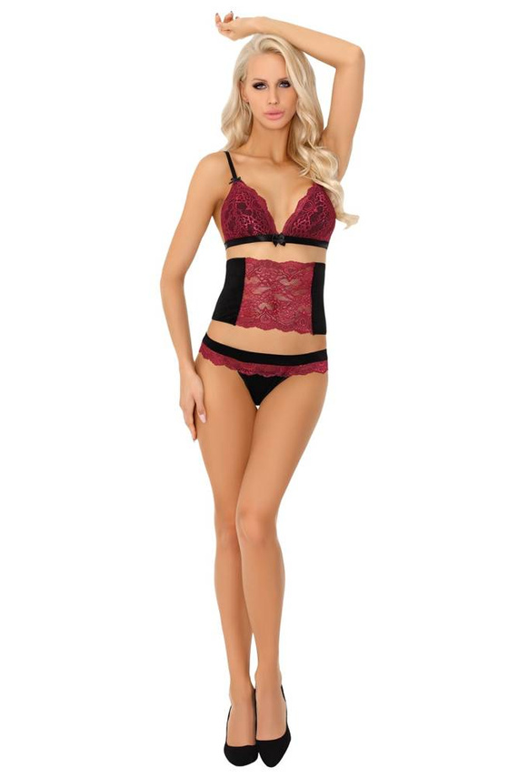 Komplet Nerysa LC 90427 Pink Rosses Collection LivCo Corsetti Fashion