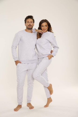 Bluza męska dresowa 813 Indigo Forex - jasny melanż