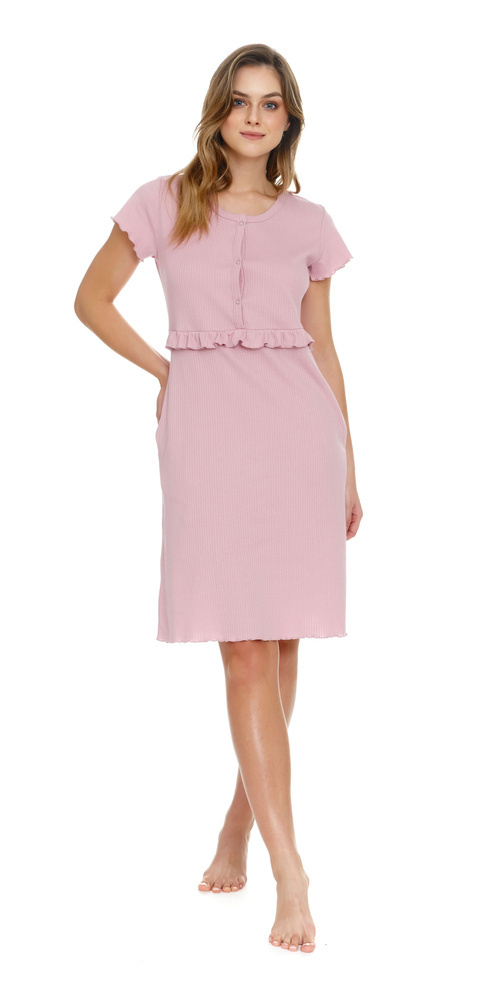 TM.4543 Koszula Nocna ciążowa i do karmienia Doctor Nap - papaya