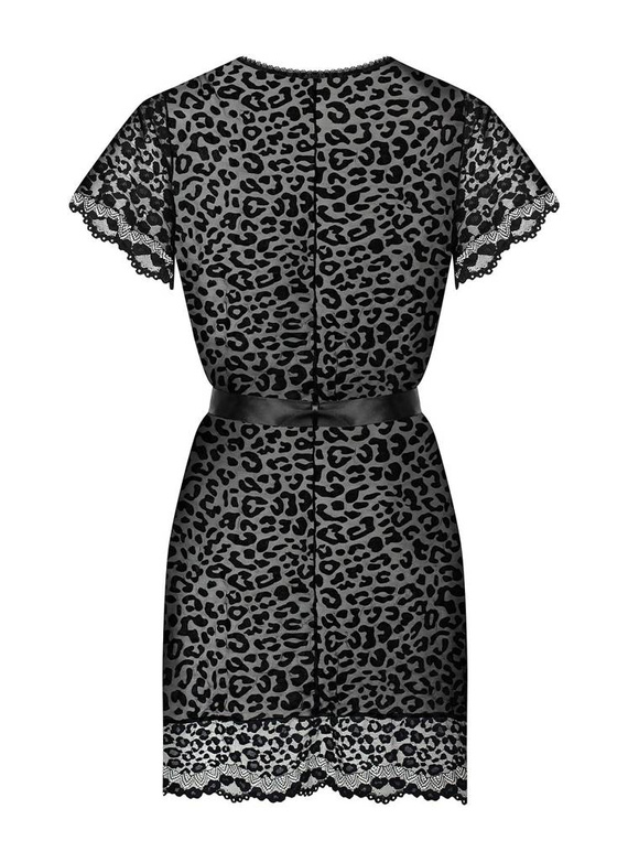 Szlafrok Damski Peniuar Giully Obsessive czarny