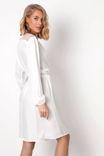 Szlafrok damski Iris Gown Aruelle - perłowy