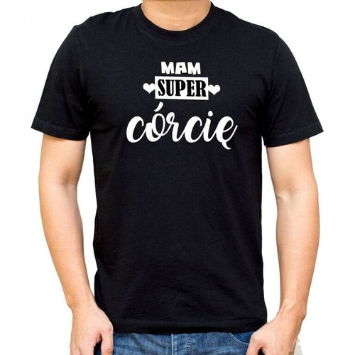 Koszulka dla taty "Mam Super Córcię" Moocha biały