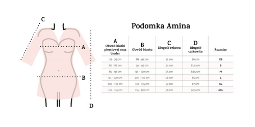 Podomka Szlafrok Damski Amina Dkaren - czarny