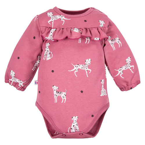 Body z długim rękawem Dogs & Spots Eevi- jagoda
