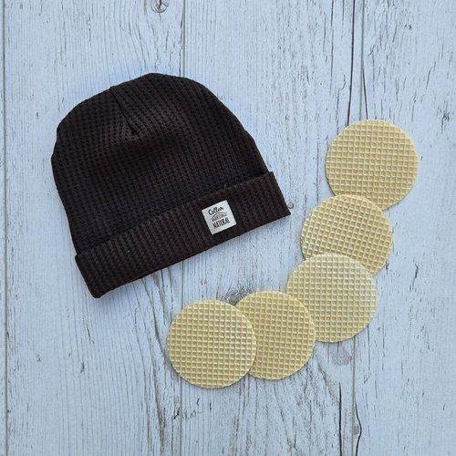 Czapeczka niemowlęca "Natural Waffel" Makoma mocha 