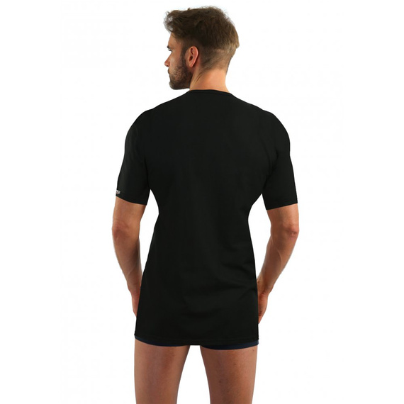 Cobra Klasyczny T-shirt męski bawełniany Sesto Senso- czarny