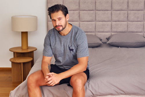 PMB.7235 Piżama Męska Doctor Nap - dark grey