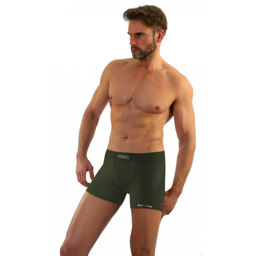 Bezszwowe bokserki męskie BM07 Solar Sesto Senso - khaki