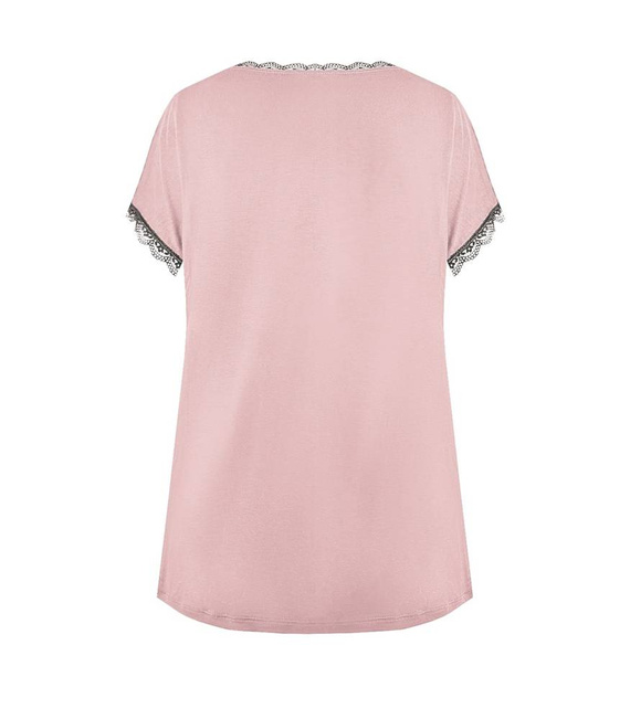 Margot Mix&Match Koszulka Piżamowa Gładka Nipplex - różowy