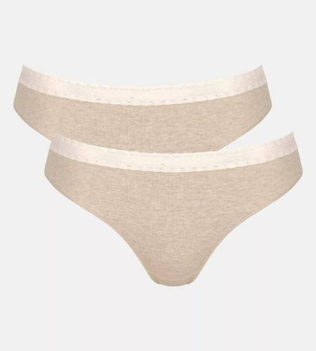 Figi Damskie GO Ribbed R Tai C2P 2-pak Sloggi - grey combination