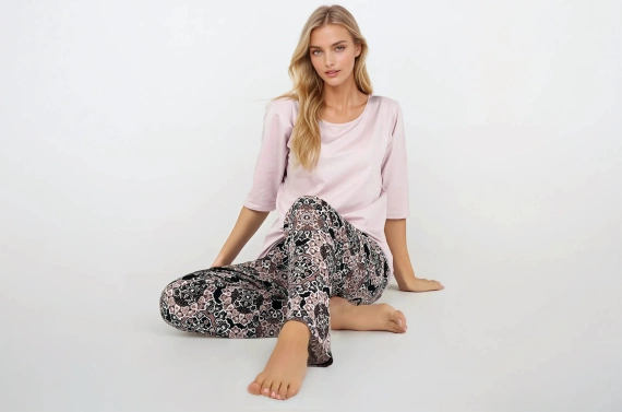 Piżama damska Desert Rose Momenti Per Me pink