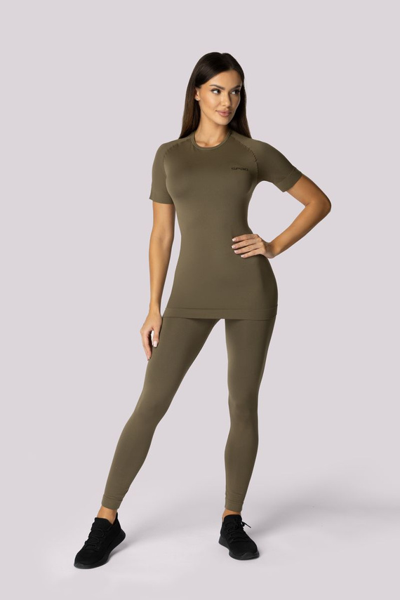 Koszulka termoaktywna damska krótki rękaw Alpha Spaio forest green