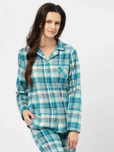 Rozpinana Piżama Damska LNS 471 Key - niebieski