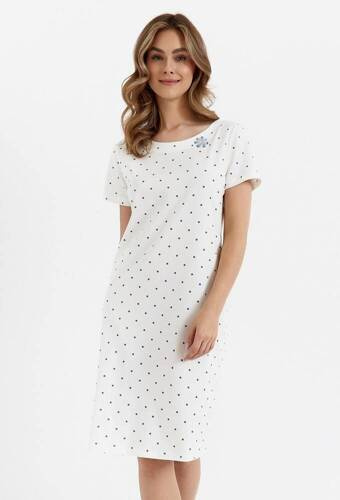 Koszula nocna z bawełny 437  Cana -ecru