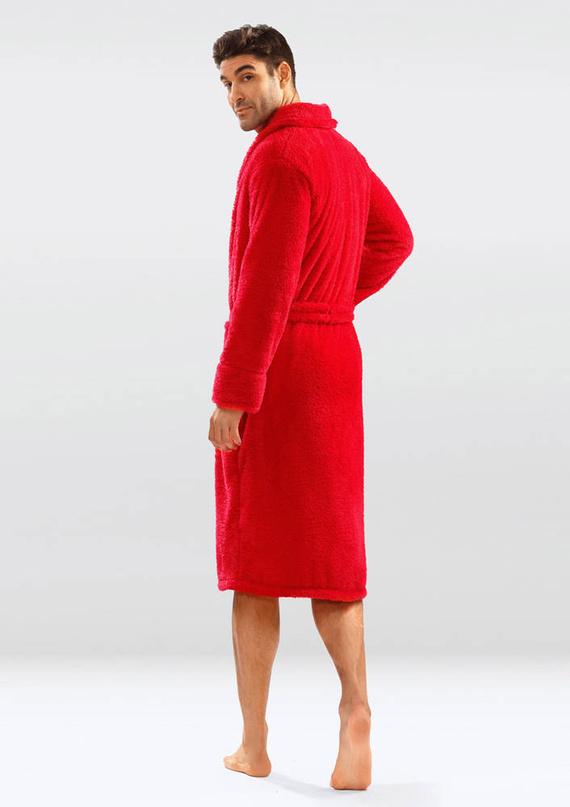 130 Podomka Szlafrok Męski Dkaren -czerwony