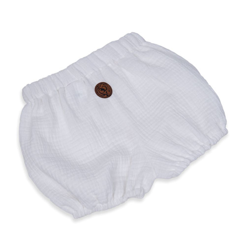 Bloomersy bambusowe szorty Białe Makaszka