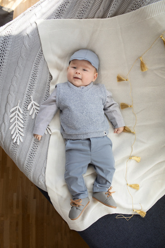 Spodnie niemowlęce Charlie Pinokio - niebieski