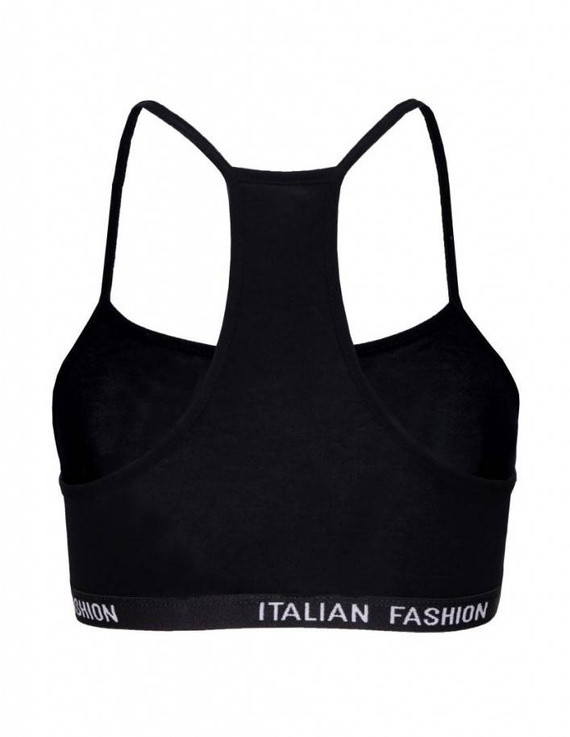 Stanik dziewczęcy, wąskie ramiączko Nikola Italian Fashion- czarny