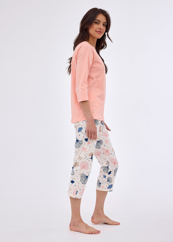 Piżama damska 3/4 389/389 Nina Cornette różowy