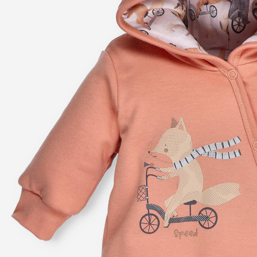 Kombinezon z kapturem Cute Cars Nini pomarańczowy