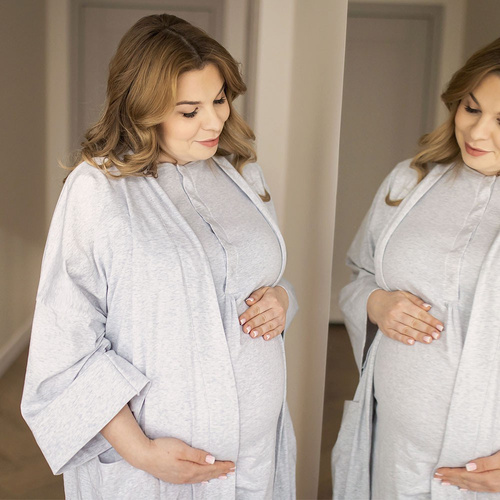 Koszula Nocna ciążowa i do karmienia Lily Eevi- szara