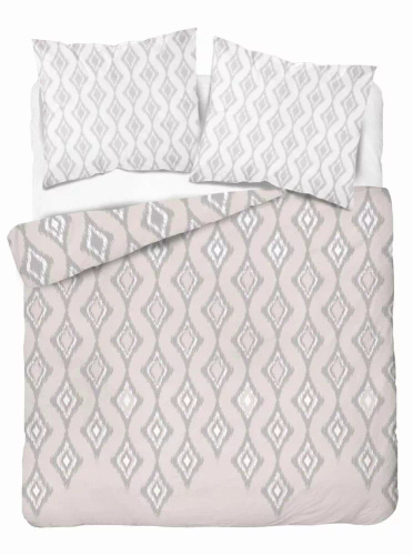 Pościel z mikrofibry geometria 5031 A Detexpol pudrowy różowy