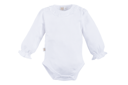 Body z długim rękawem 171B Cherry Marija - biały
