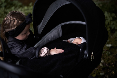 Śpiworek do wózka Alpaka Black Makaszka