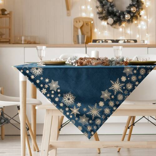 Obrus świąteczny Joy 2 Eurofirany granatowy