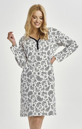 Taro 3453 Aida koszula nocna damska bawełniana – długi rękaw, do karmienia piersią