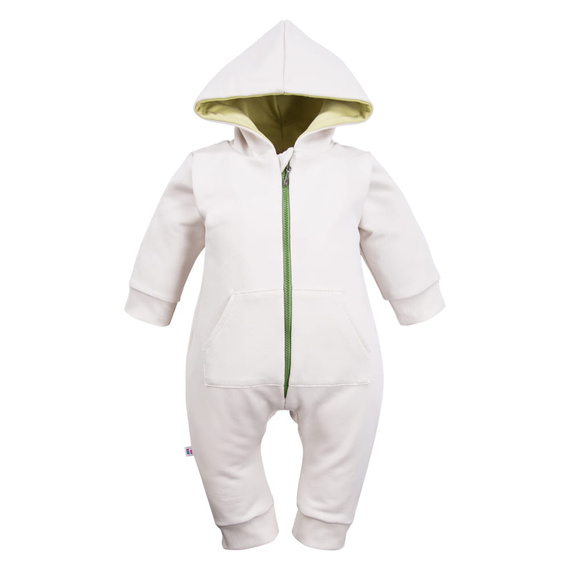 Pajac z kapturem kombinezon Hallo Eevi - ecru