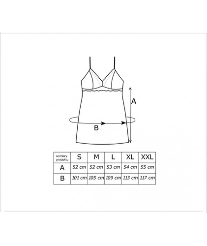 Koszula nocna Gabi  Donna - czarny