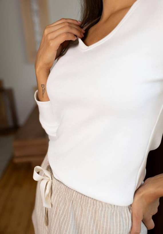 Piżama damska Beatrix Sensis - śmietankowy-beżowy