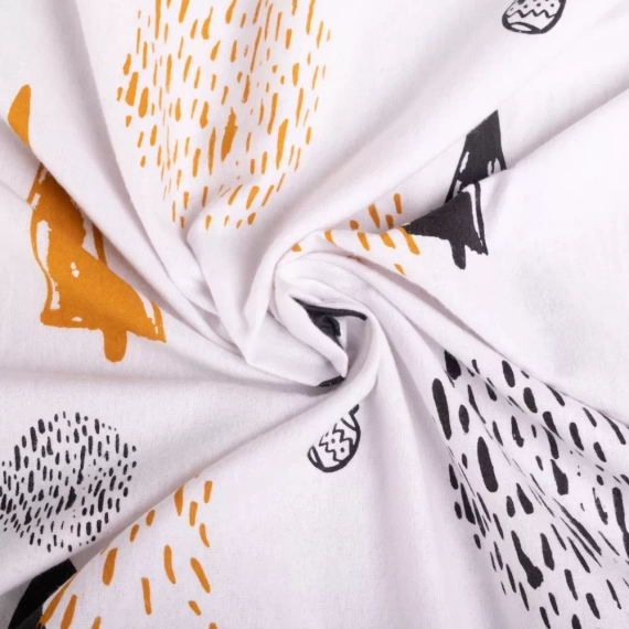 Pościel flanelowa świąteczna choinki bombki F-87 Matex biały