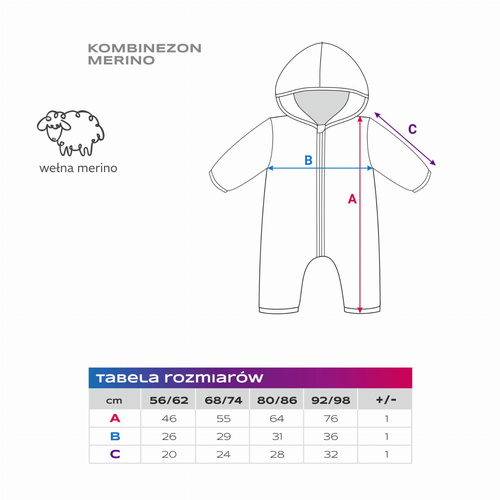Granatowy kombinezon dziecięcy Eevi z polaru merino – komfort i ciepło