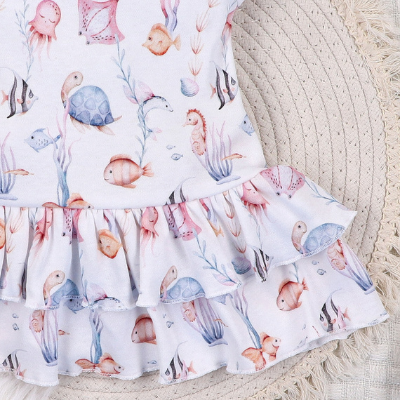 Nini Sukienka Underwater World – organiczna bawełna, sukienka dla niemowląt